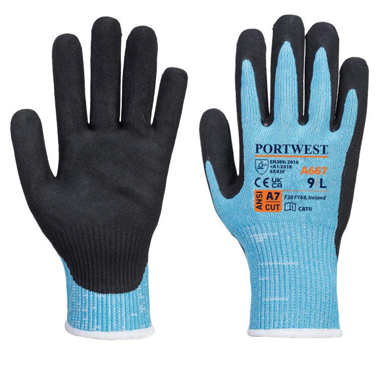 Claymore Cut F13 Nitrile Glove Blue/Black - A667