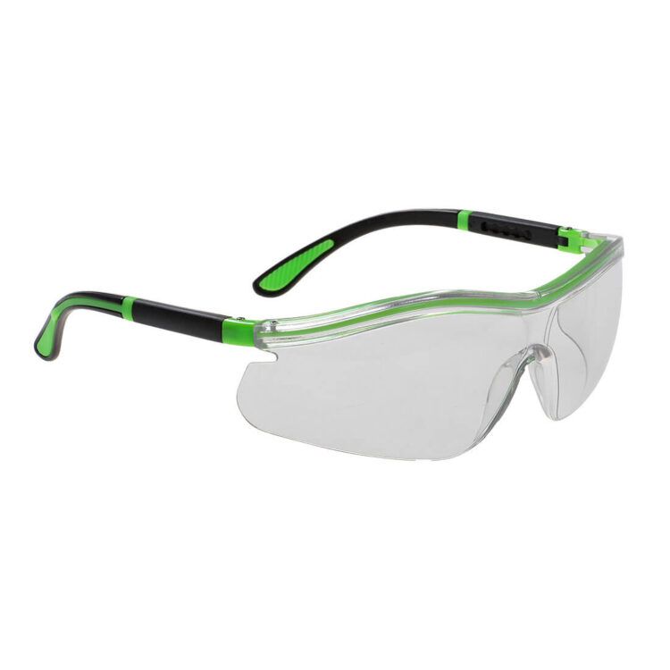 Neon Safety Safety Glasses Clear - PS34